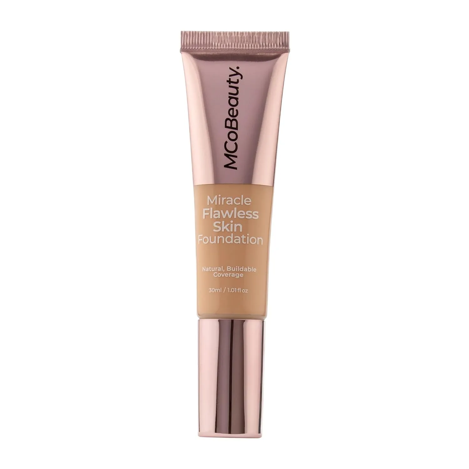 MCoBeauty Miracle Flawless Skin Foundation, 3 Light Nude, Natural, Buildable Coverage for All-Day Wear, Vegan, Cruelty Free Cosmetics