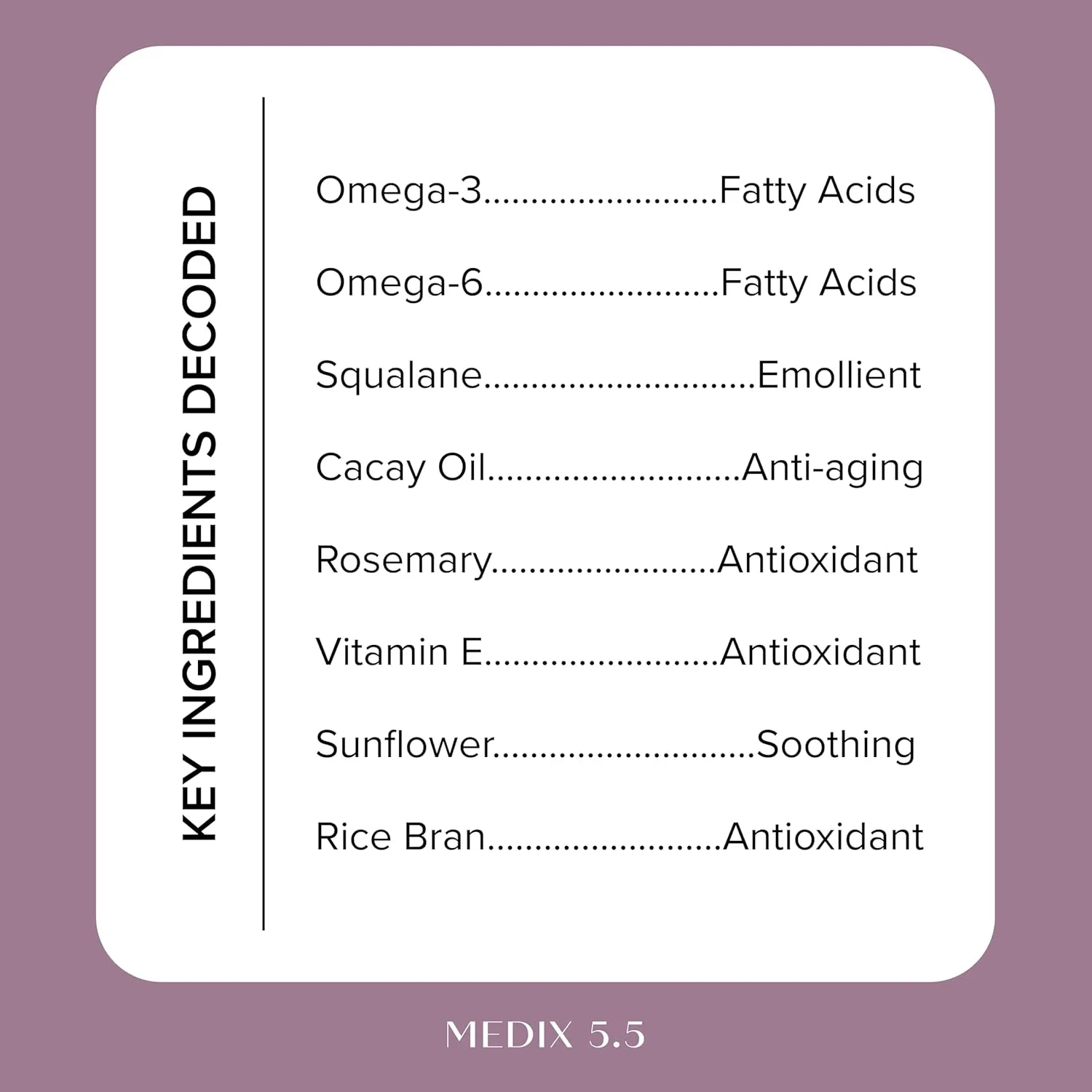 MEDIX Body & Face Moisturizer 20% Vitamin F Oil Hydrating Body Booster & Face Serum | Concentrated Vitamin F   Vitamin E Oil Super Serum For Skin Barrier | Crepey Skin Treatment, 1.7 Fl Oz