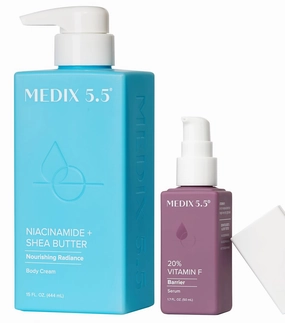 Medix 5.5 Niacinamide Nourishing Cream   20% Vitamin F Hydrating Body Serum Set
