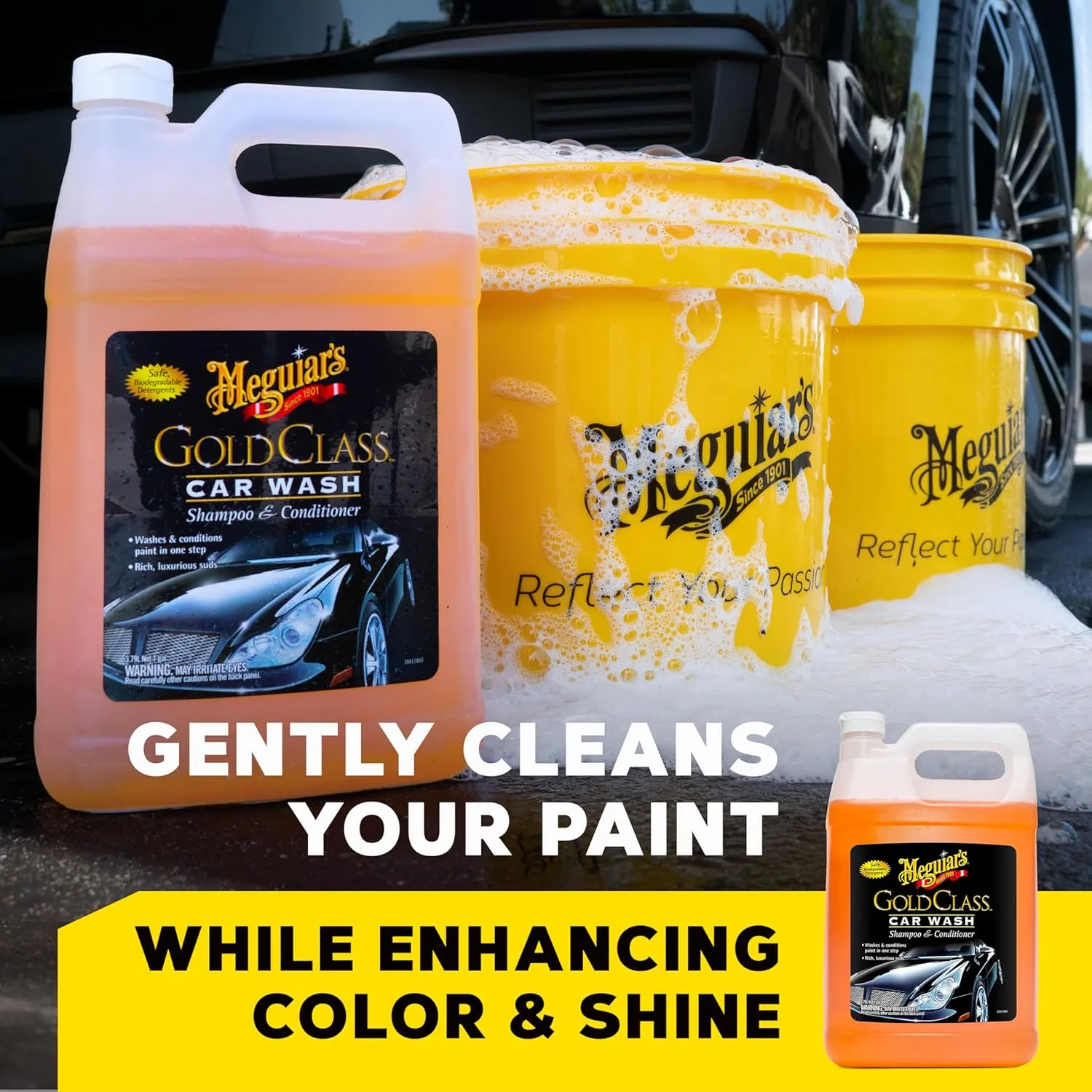 Meguiar's Gold Class Car Wash, Car Wash Foam for Car Cleaning - 1 Gallon Container