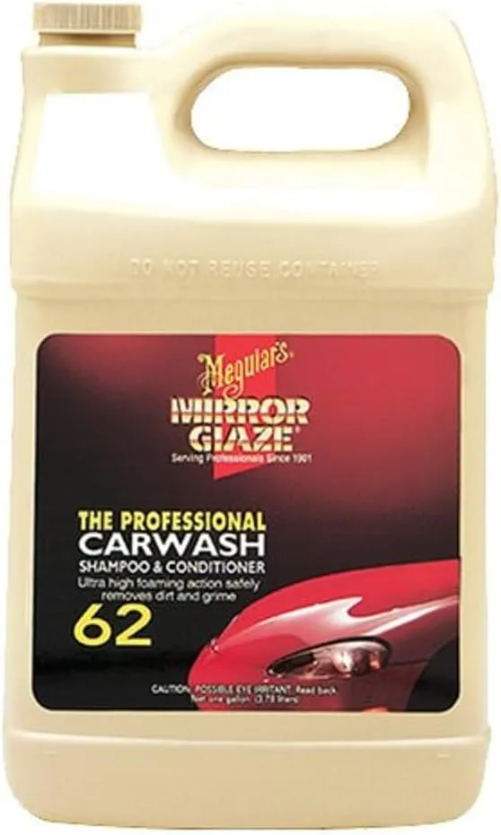 Meguiar's M6201 Mirror Glaze Car Wash Shampoo & Conditioner - 1 Gallon Container