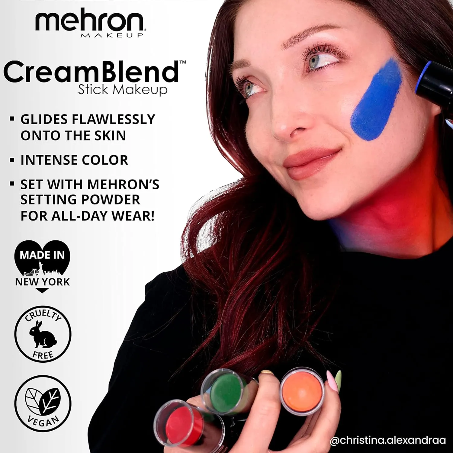 Mehron Makeup CreamBlend Stick | Face Paint, Body Paint, & Foundation Cream Makeup | Perfect for Halloween .75 oz (21 g) (Pastel Purple)
