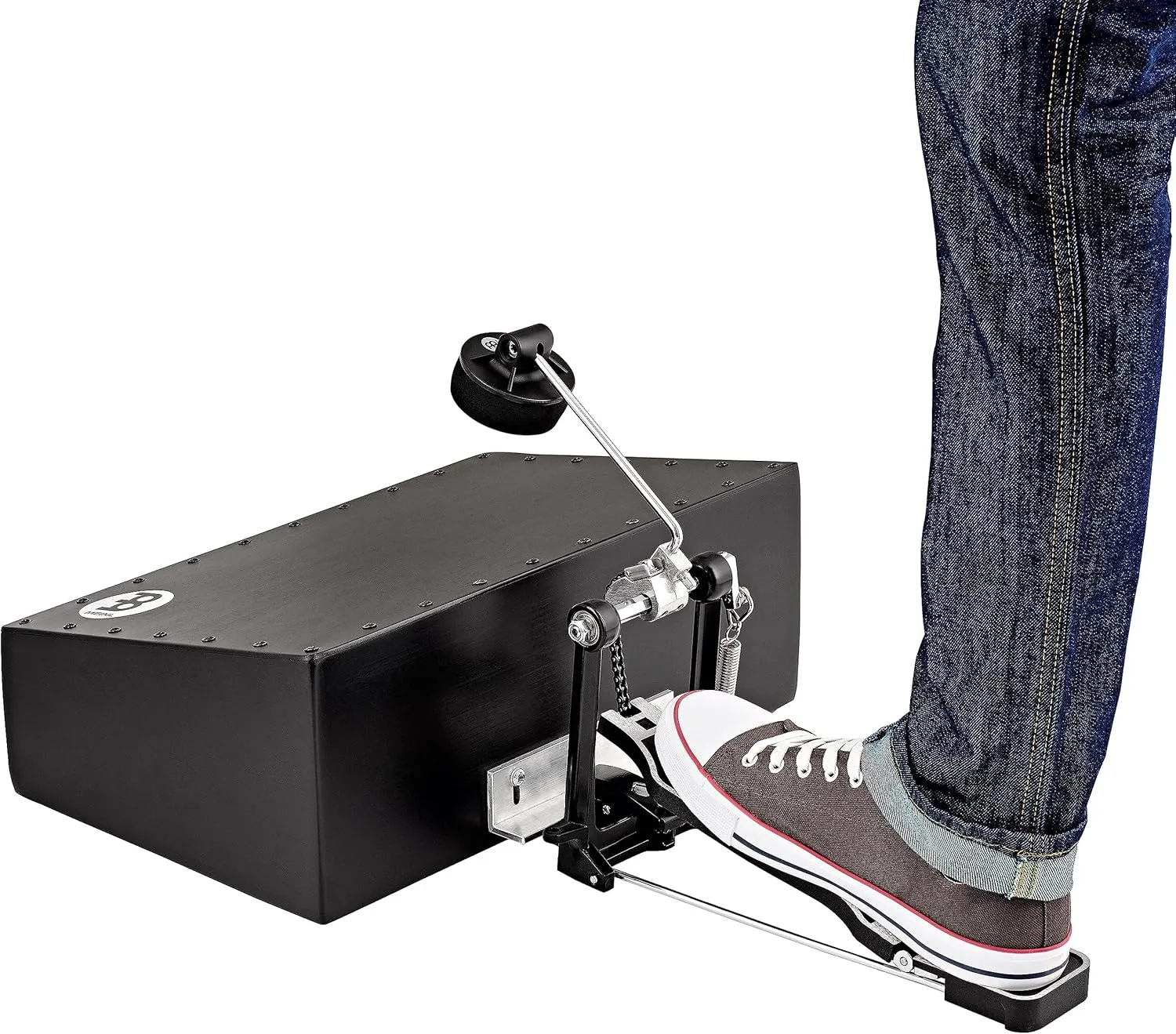 Meinl Percussion BASSBOX Acoustic Cajon Stomp Box with L-Shaped Beater, Black (VIDEO)