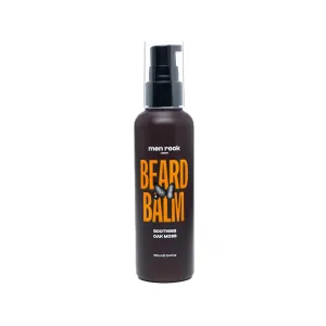 Men Rock Soothing Beard Balm, Perfect as a Leave in Conditioner and Softener, Deeply Conditions Beard Hairs Whilst Hydrating the Skin Underneath, Earthy Oak Moss Fragrance 100ml