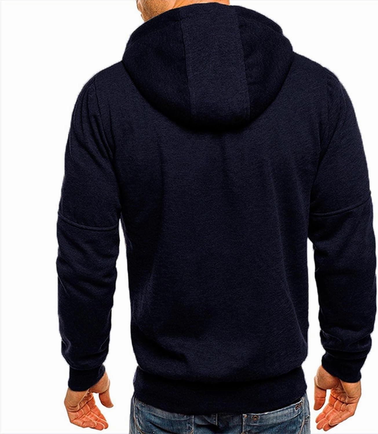 Men Hoodies Casual Hoodies Men's Spring And Autumn Long Sleeve Half Zip Long Sleeve Sweatshirt Sports Hooded Jacket