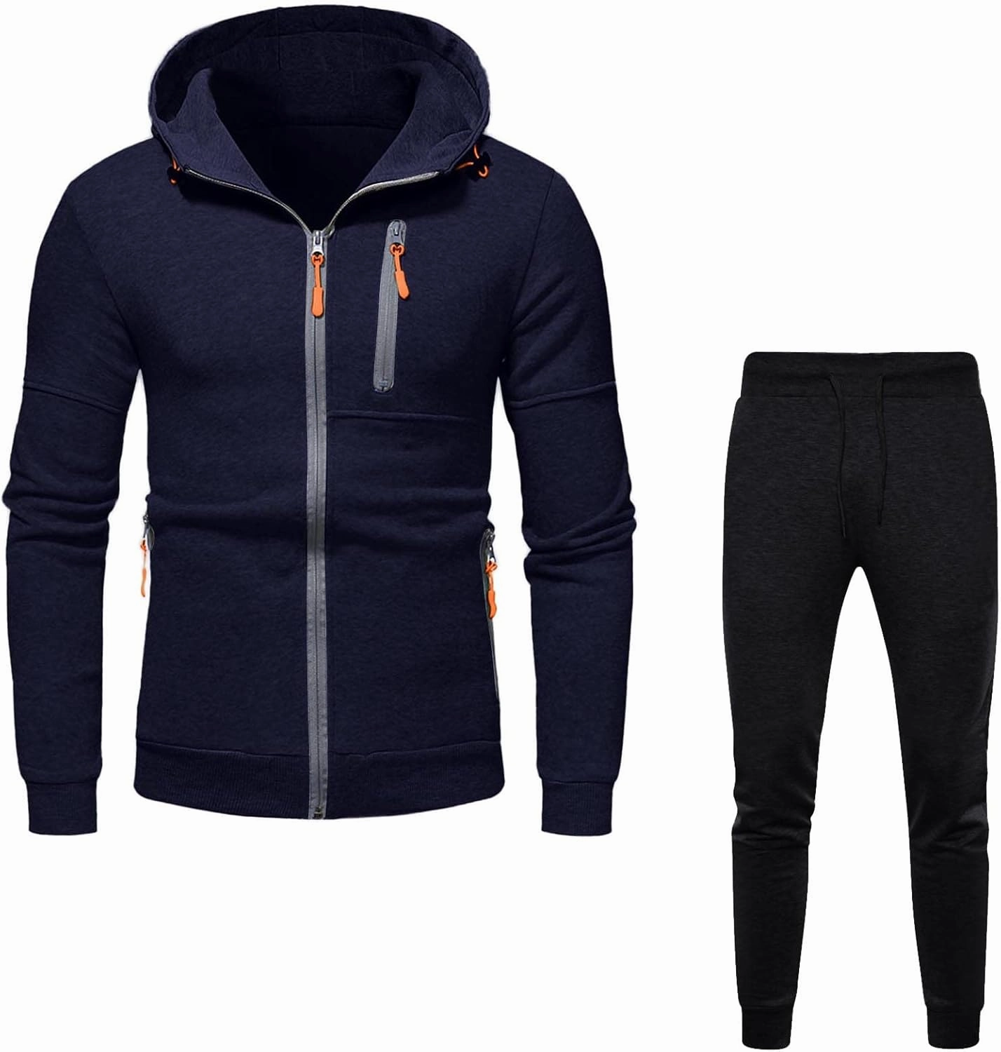 Men Hoodies Casual Hoodies Men's Spring And Autumn Long Sleeve Half Zip Long Sleeve Sweatshirt Sports Hooded Jacket