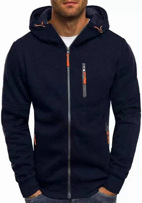 Men Hoodies Casual Hoodies Men's Spring And Autumn Long Sleeve Half Zip Long Sleeve Sweatshirt Sports Hooded Jacket