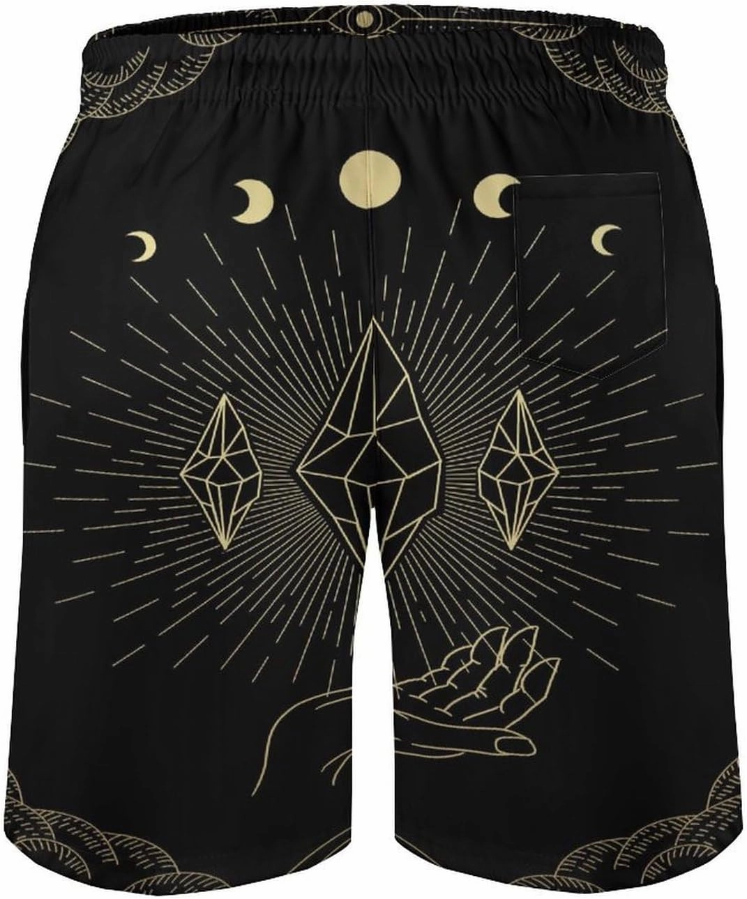 Men's Casual Summer Shorts Compass-Print,