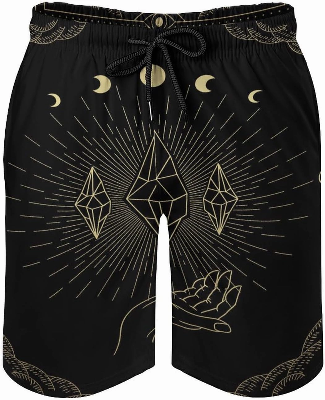 Men's Casual Summer Shorts Compass-Print,