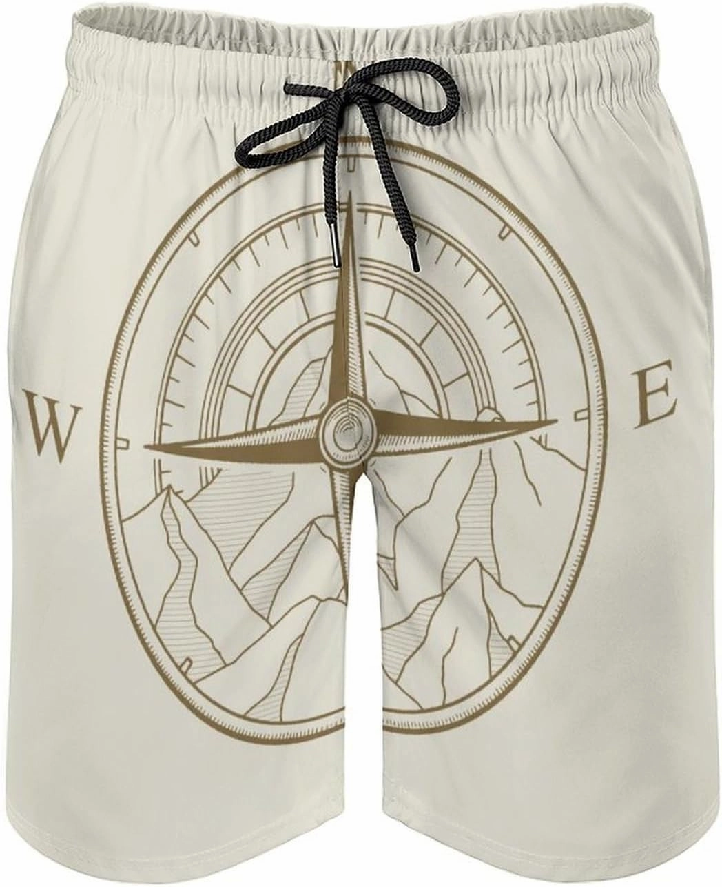 Men's Dragonfly-Moon-print2 Athletic Shorts Drawstring Graphic Shorts,