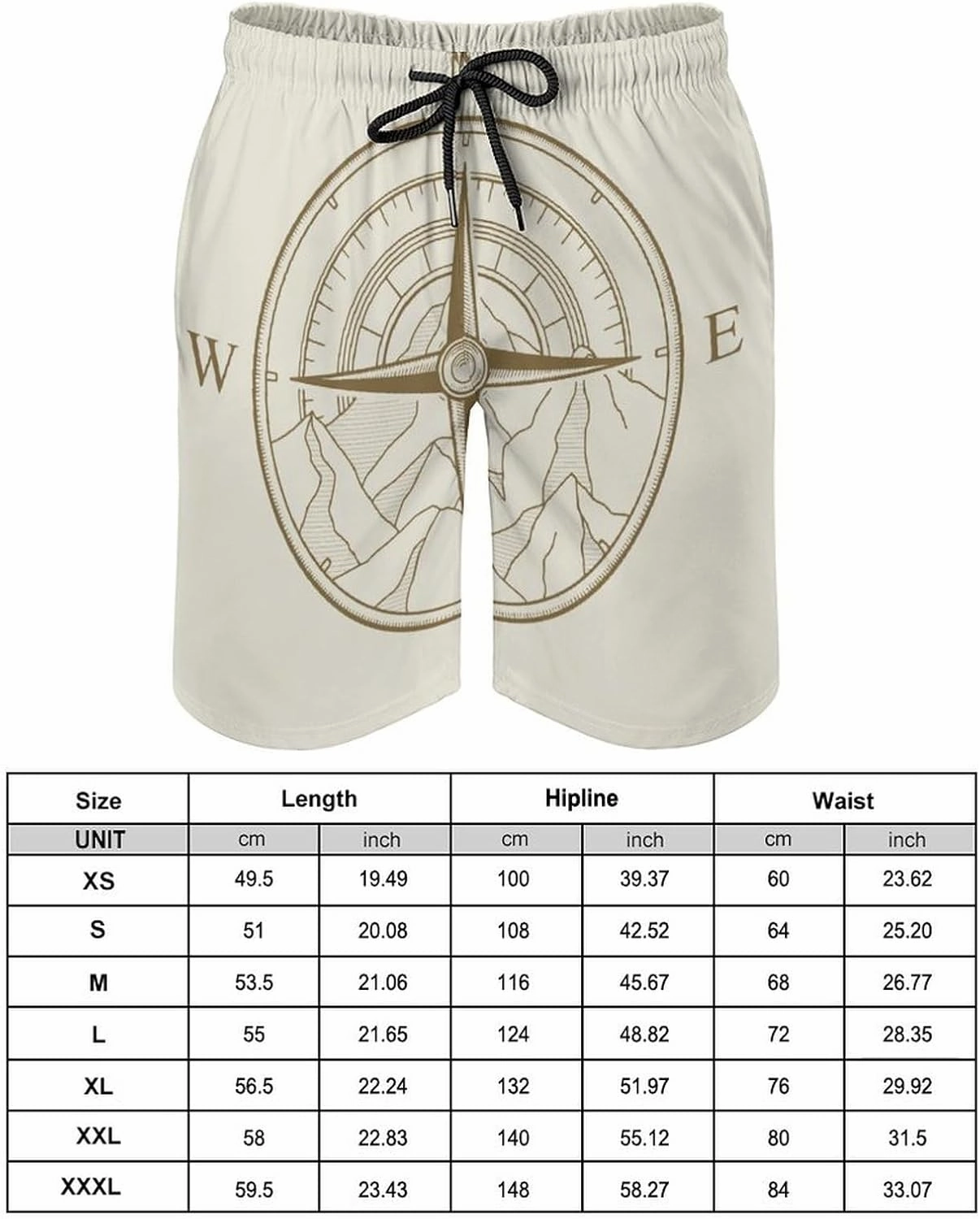 Men's Dragonfly-Moon-print2 Athletic Shorts Drawstring Graphic Shorts,