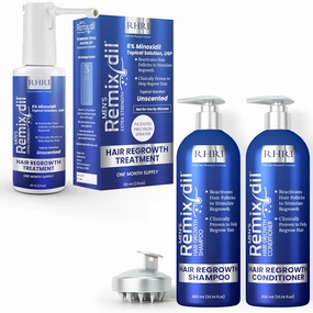 Men's Hair Growth Minoxidil Spray   Shampoo Set – Combat Thinning, Boost Volume – Hair Supplement for Fast, Strong, Visible Results