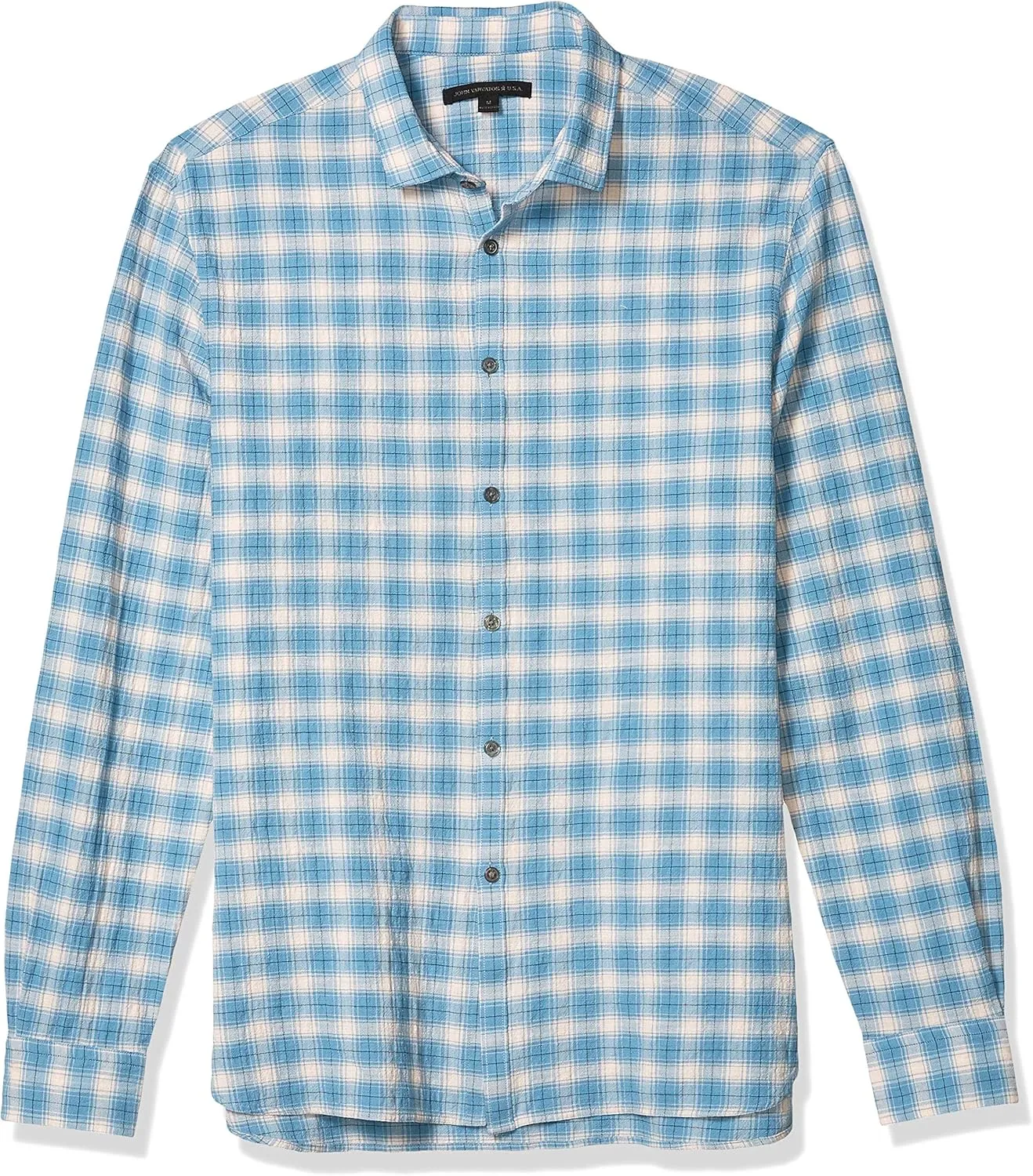 Men's Fulton Slim Fit Long Sleeve Sport Shirt, Clean Front