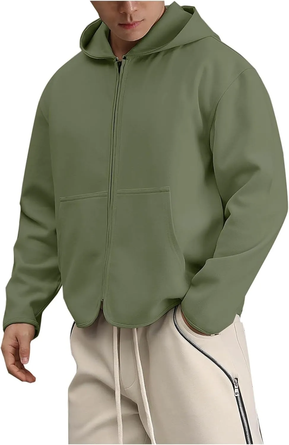 Mens Oversized Baggy Hoodies Y2k Fashion Athletic Pullover Zip Up Sweatshirt Long Sleeve Hooded Fall Winter Outfits