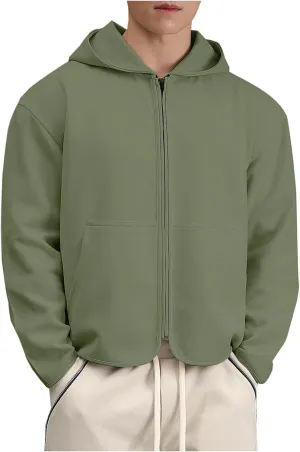 Mens Oversized Baggy Hoodies Y2k Fashion Athletic Pullover Zip Up Sweatshirt Long Sleeve Hooded Fall Winter Outfits