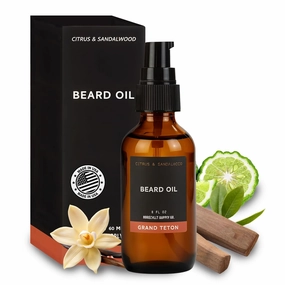 Mens Beard Oil, Leave In Beard Conditioner for Men, Beard Softener for Men, Mens Beard Care Products, Beard Growth Oil 2 FL Oz (2 FL OZ, Sandalwood & Citrus)