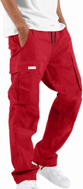 Mens Cargo Pants Big and Tall Causal Baggy Work Hiking Joggers Stretch Drawstring Fishing Travel Outdoor Trousers
