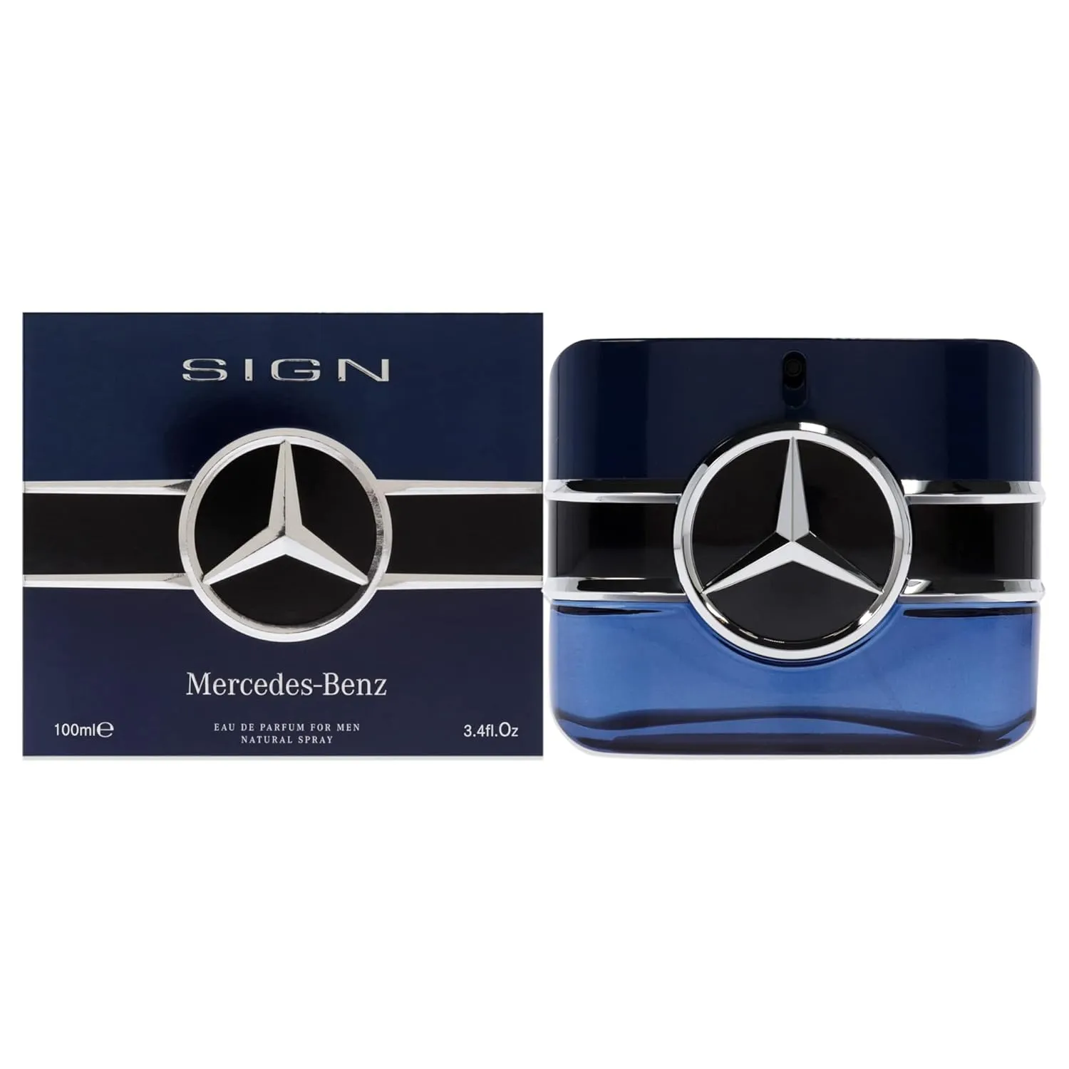 Mercedes-Benz Sign - Eau de Parfum for Men - Long Lasting Mens Cologne - Tonka Bean, Lavender, Patchouli Cologne for Men - Perfume for Men - 3.4 oz