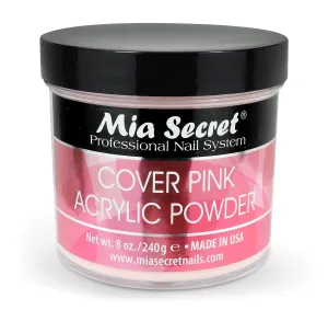 Mia Secret Cover Pink Acrylic Powder (8 oz), Professional Nail System, Ideal for Long Lasting Nails