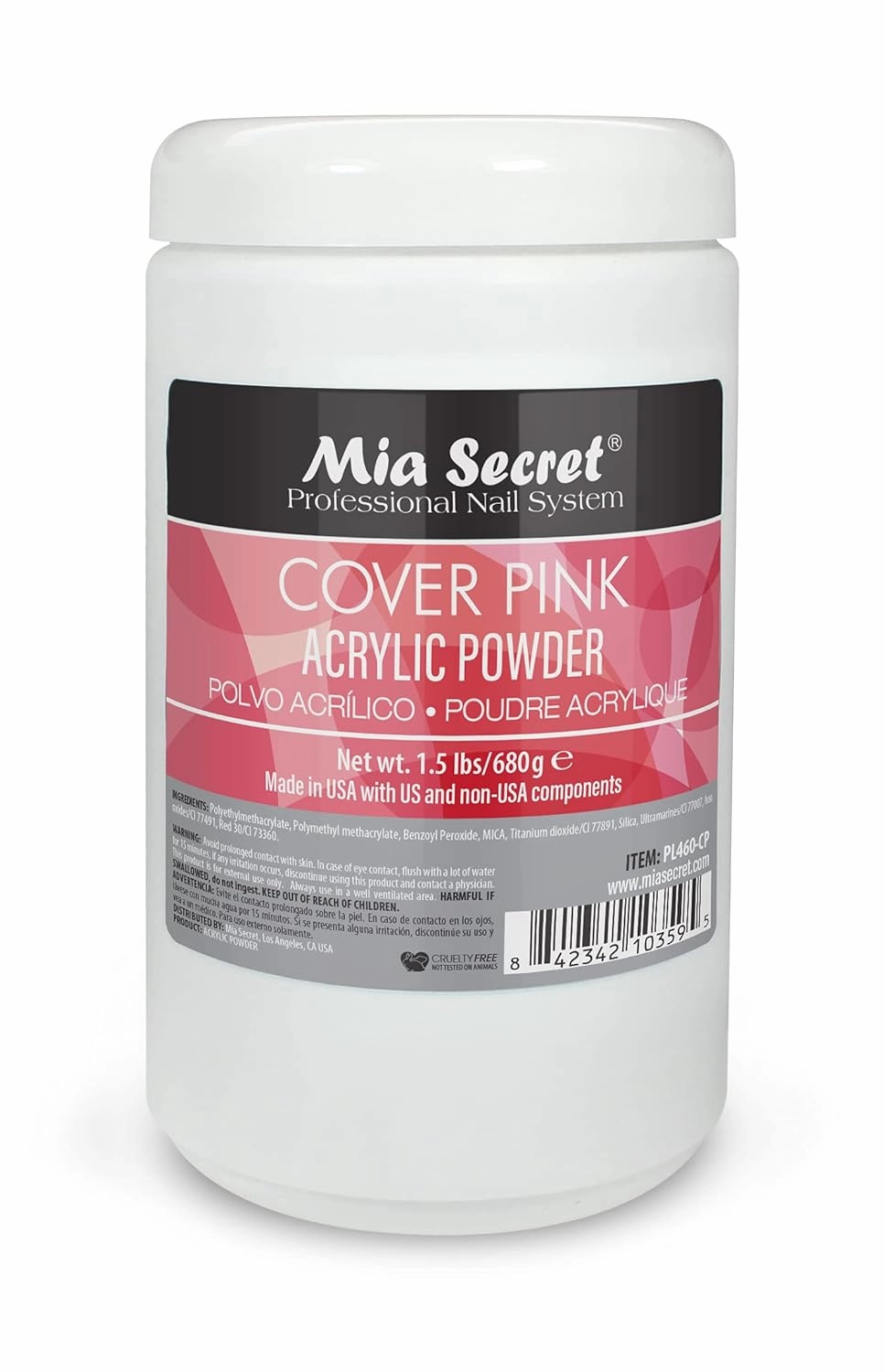 Mia Secret Cover Pink Acrylic Powder - 1.5 lbs.
