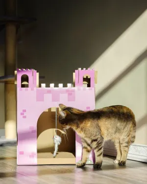 Midlee Pink Princess Castle Cat Scratcher House
