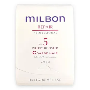 Milbon Repair No. 5 Weekly Booster - For Coarse Hair 4 x 0.3 Fl. Oz.