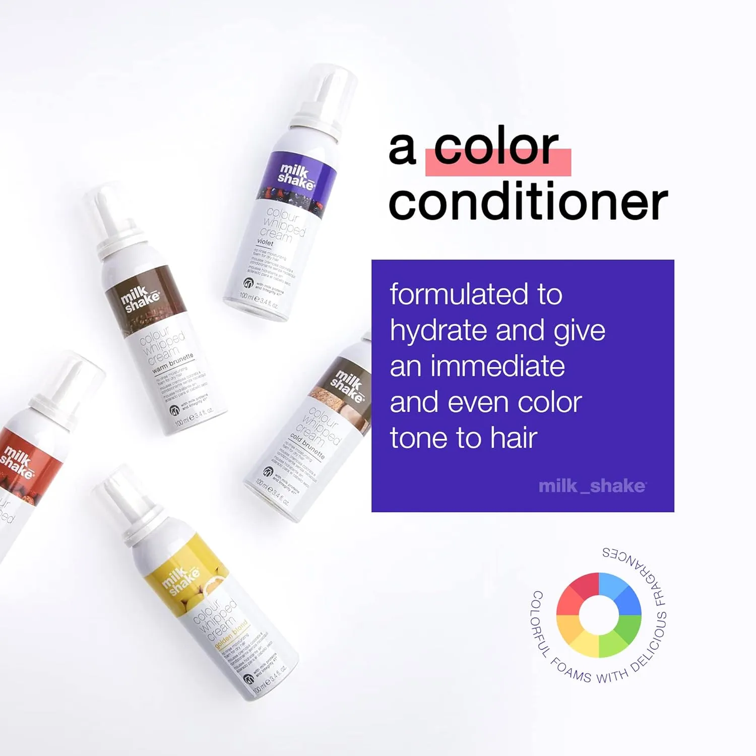 milk_shake Color Whipped Cream Leave In Coloring Conditioner - Provides Temporary Hair Color Tone