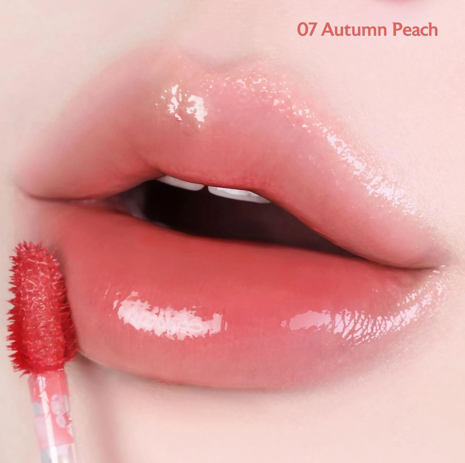 MILKTOUCH Jelly Lip Glow Tint - Hydrating Lip Gloss with Long-Lasting Moisture, Lip Stain, Lightweight, Radiant Shine, Perfect for Daily Use, Korean Lip Oil (07 Autumn Peach)