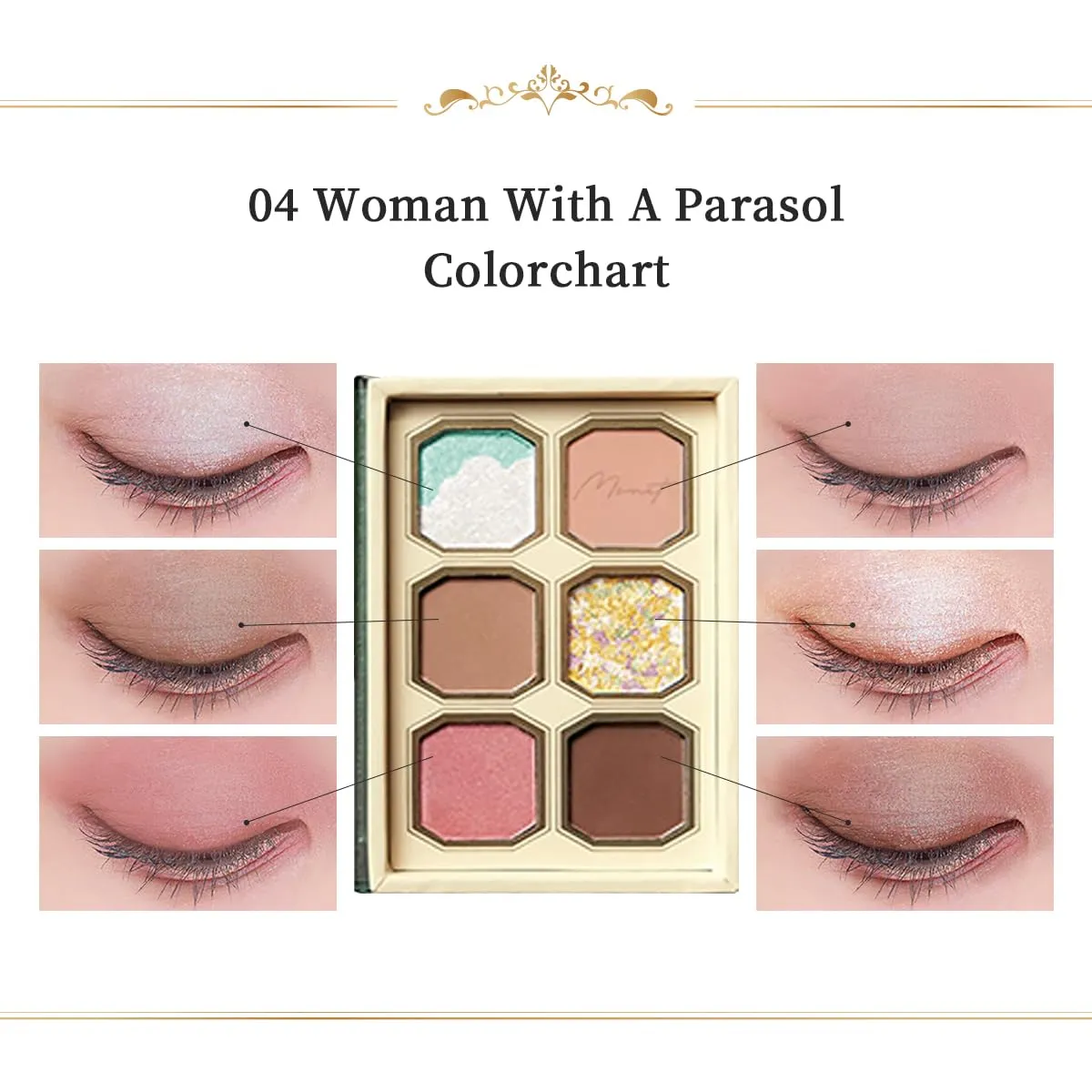MilleFee Painting Eyeshadow Palette (04 Woman With A Parasol) Cool Light, Cruelty-Free, Smudge-Proof
