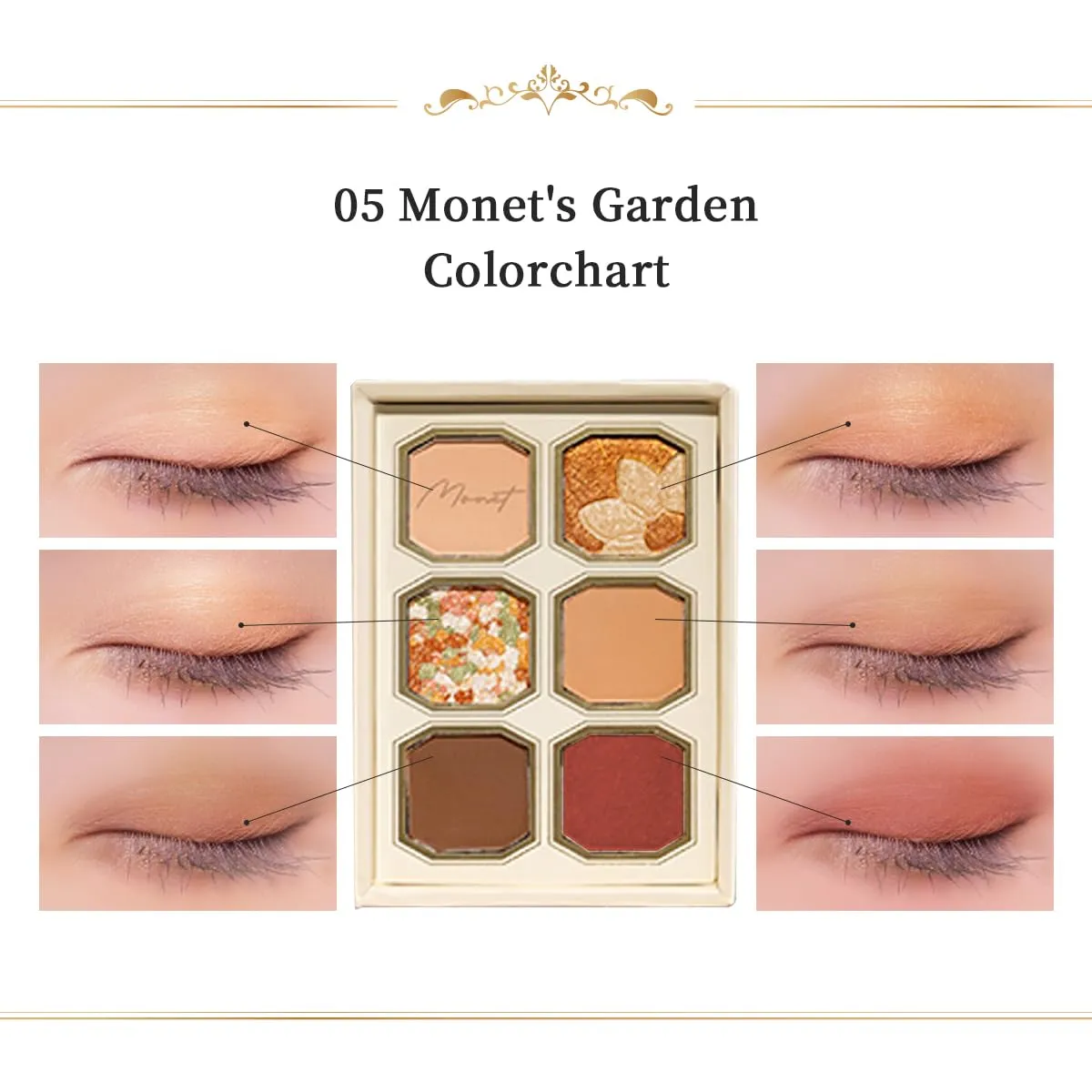 MilleFee Painting Eyeshadow Palette (05 Monet's garden) Warm Deep, Cruelty-Free, Smudge-Proof