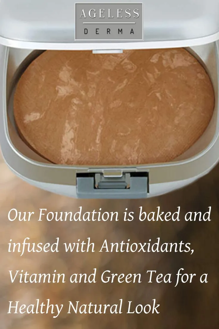 Mineral Baked Foundation Makeup- A Vegan -Paraben - Gluten and Cruelty Free Powder Foundation (Mega Beige)