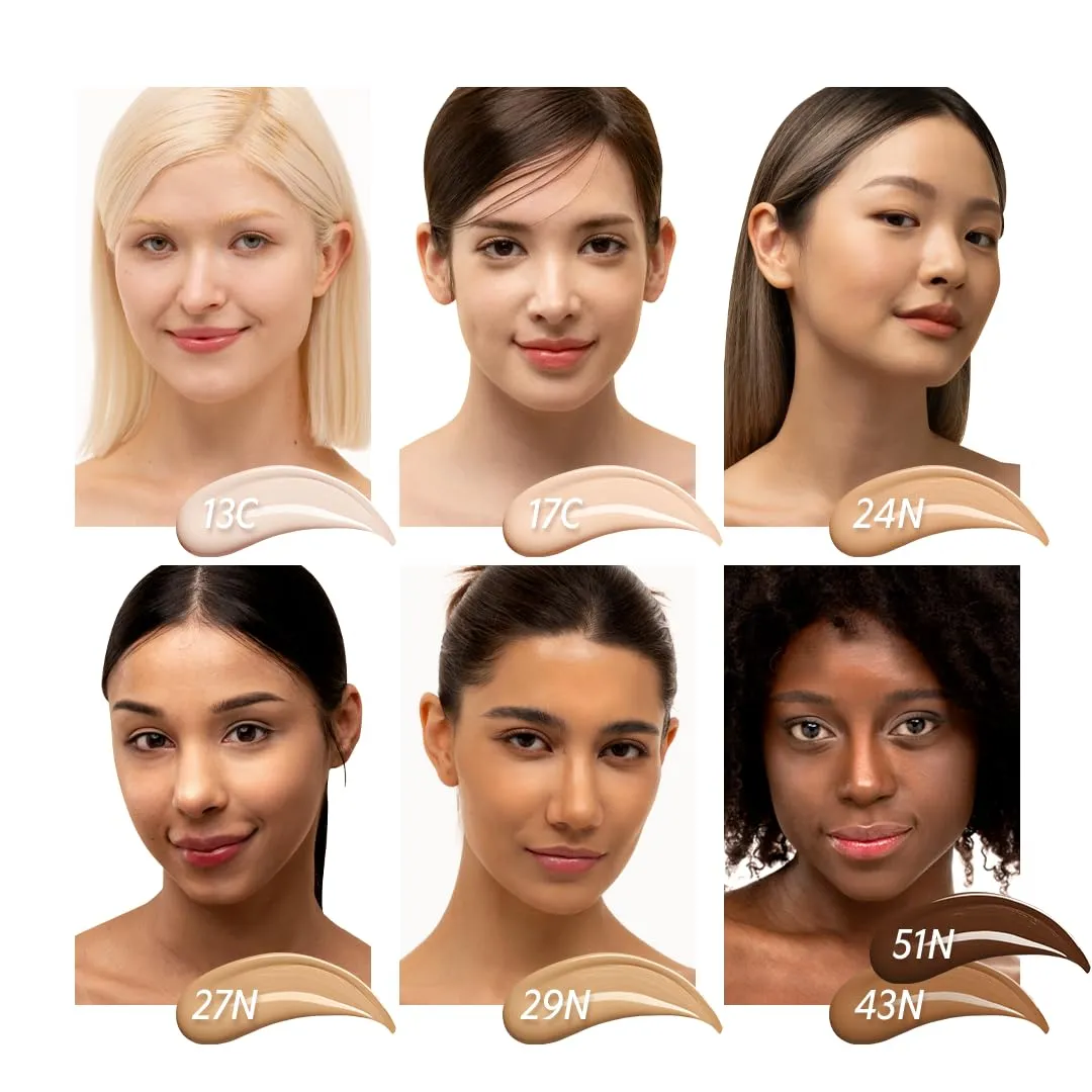 [*Mini Size*] TIRTIR Mask Fit Red Cushion Foundation | Full coverage, Weightless, Skin fit, Satin Glow Finish, Korean Makeup, beauty, Tattoo cover up, Buildable (#30N Rich Honey, 0.15 Fl Oz)