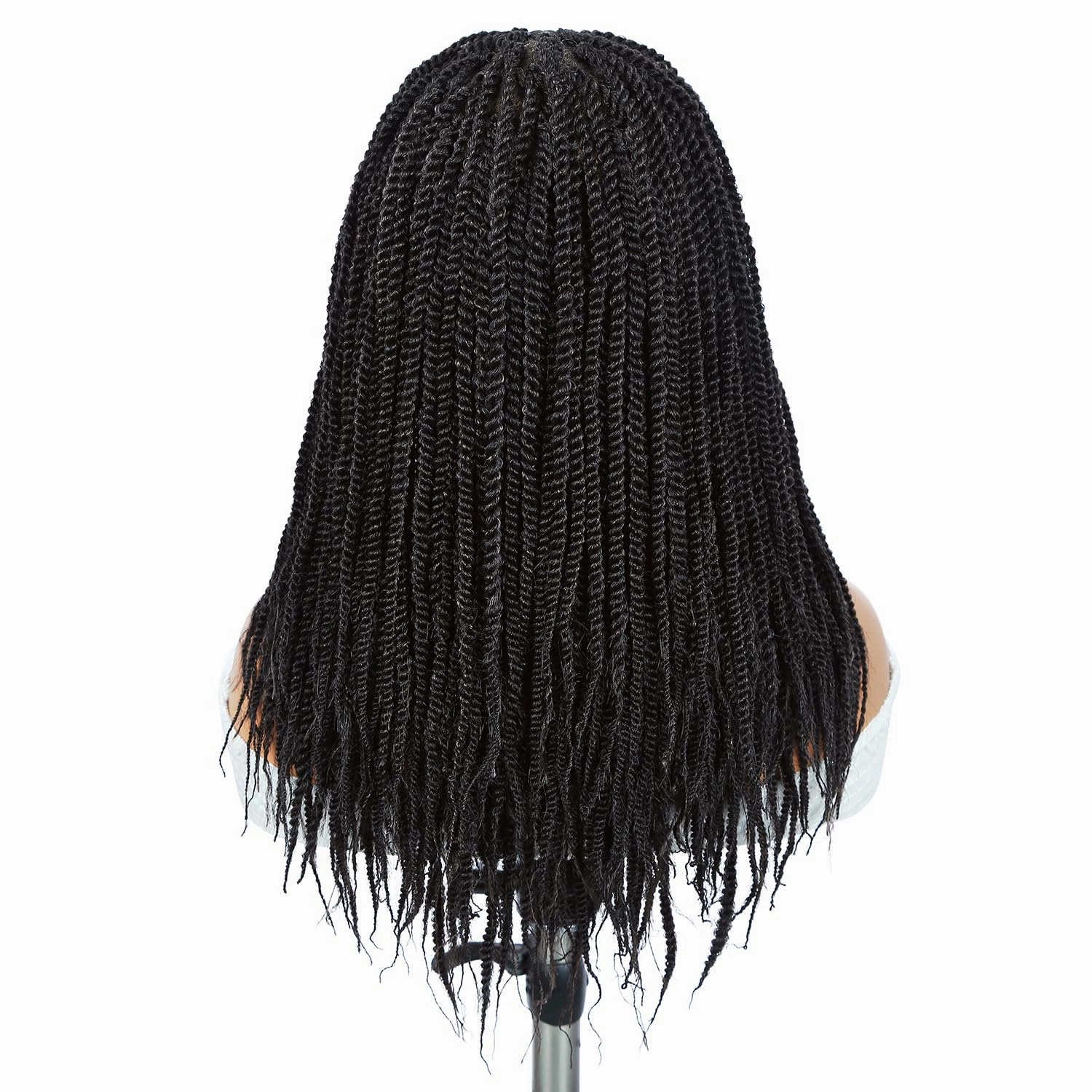 Mini Twist Braided Lace Wig Kinky Twists Wigs for Black Women Lace Front Knotless Braid Dreadlock Synthetic Black Hair 20 Inch