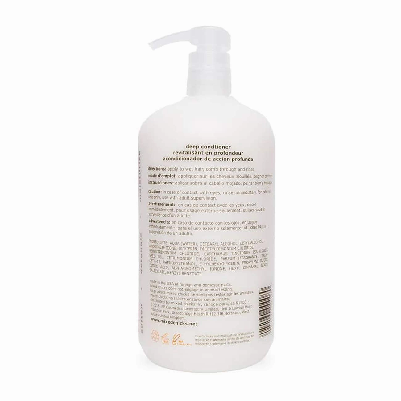 Mixed Chicks Detangling Deep Conditioner - Softens, Moisturizes & Detangles Straight or Curly Hair, 33 fl.oz