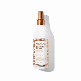 Mizani 25 Benefit Miracle Milk Leave in Conditioner - Heat Protectant & Detangler Spray, With Coconut Oil, For Frizzy & Curly Hair