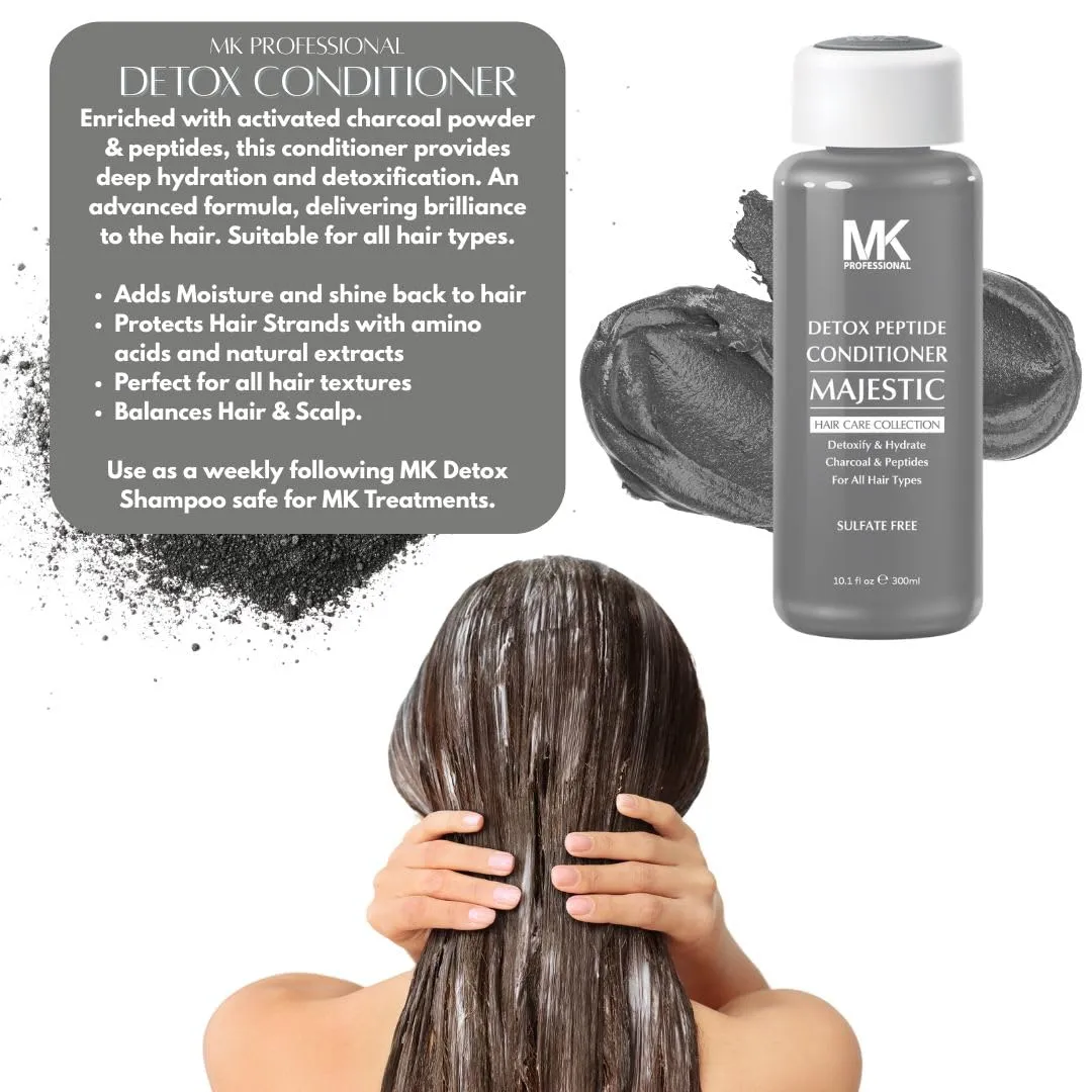 MK PROFESSIONAL Detox Charcoal Conditioner, Help Soothe Scalp and Remove Impurities, Sulphate Free   Amino Acid Complex, Reduce Breakage - Suitable for All Hair Types : 10.1 Fl Oz / 300 ml