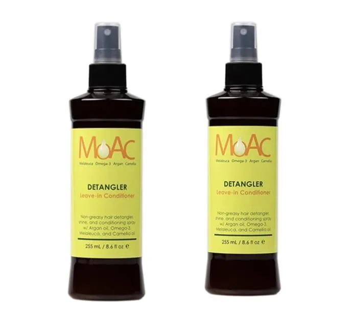 MOA Melaleuca Omega-3 Argan Detangler Leave-In Conditioner (2 Bottles)