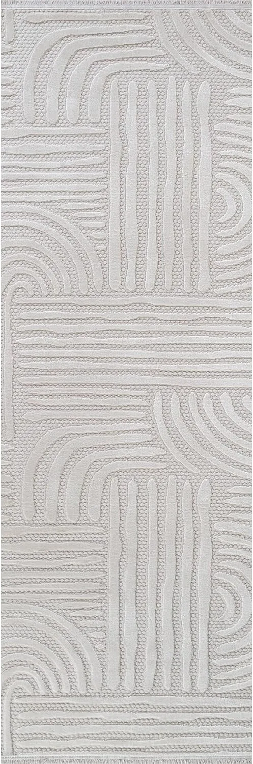 Modern Indoor Rug Orbit 2x7 Area Rugs for Living Room Luxury Kitchen Bedroom Durable Soft Geometric Durable Low and High Pile Stain Resistant Non Shedding Area Carpet 2x7