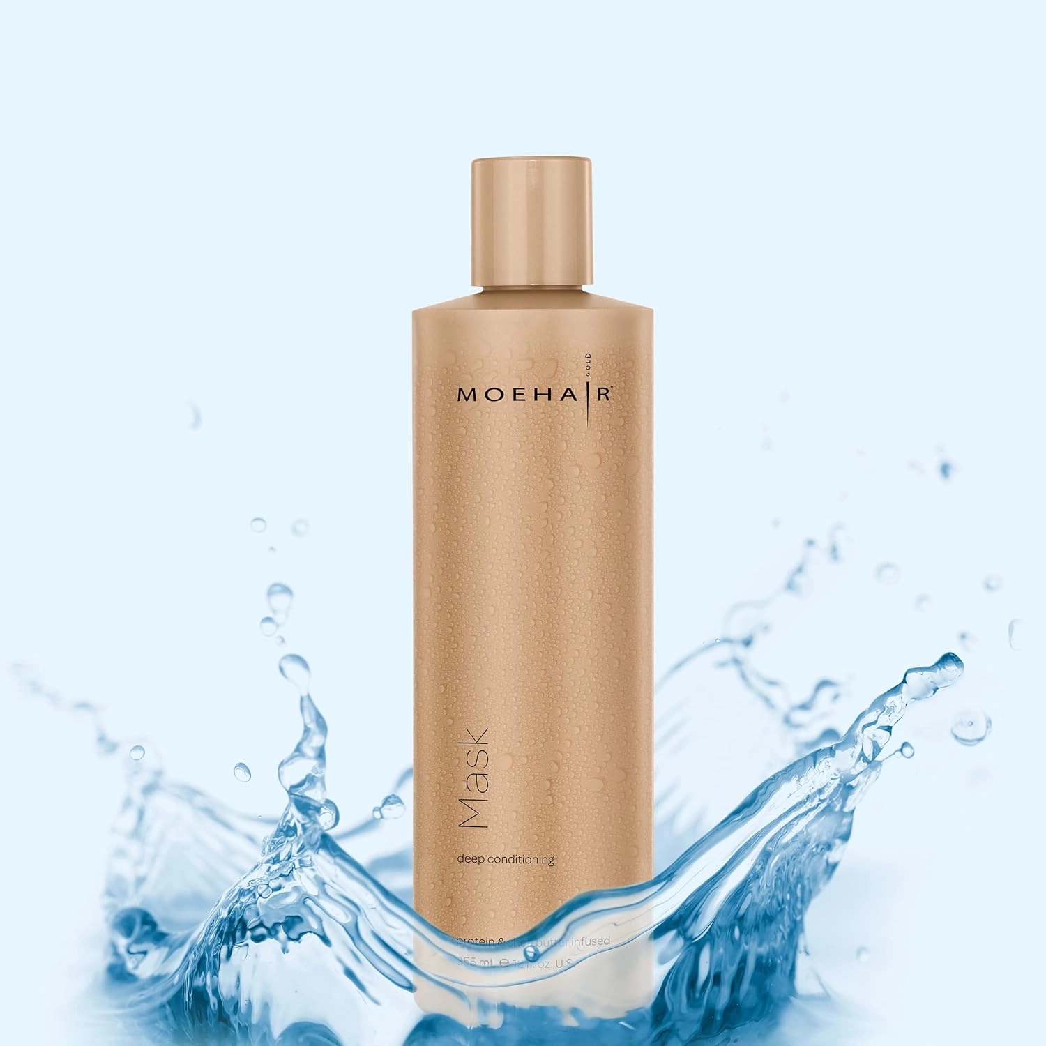 MOEHAIR Hair Mask Deep Conditioning for Color Treated Hair. Protein and Shea Butter Infused (12 Fl Oz). Color Safe Hair Mask. Deep Conditioner for Dry, Curly Hair. Sulfate Paraben Free. Made in USA