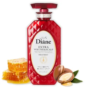 Moist Diane Keratin Hair Treatment for Hair Fall & Thin Hair Women & Men, Organic Hair Care with Argan Oil & Biotin from Japan, Silicone & Sulfate Free, EXTRA VOLUME & SCALP, 15.2 Fl Oz