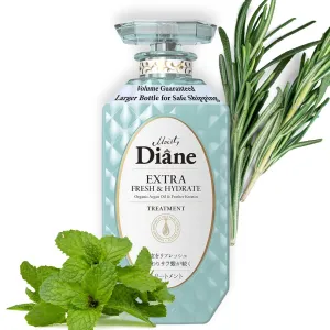 Moist Diane Keratin Hair Treatment for Oily Hair & Dry Ends Men & Women, Organic Hair Conditioner with Argan Oil & Tea Tree Extract, Scalp Clarifying Solution from Japan, FREASH & HYDRATE, 15.2 Fl Oz
