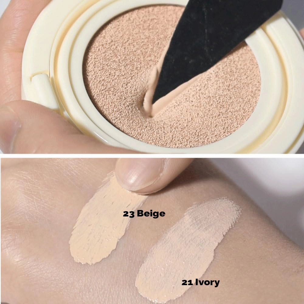 Moisturizing Glow Sun Cushion Foundation SPF50  / PA    with Refill (21 Ivory, 15g 15g)