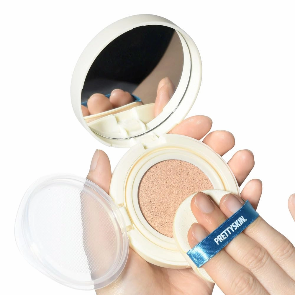 Moisturizing Glow Sun Cushion Foundation SPF50  / PA    with Refill (21 Ivory, 15g 15g)