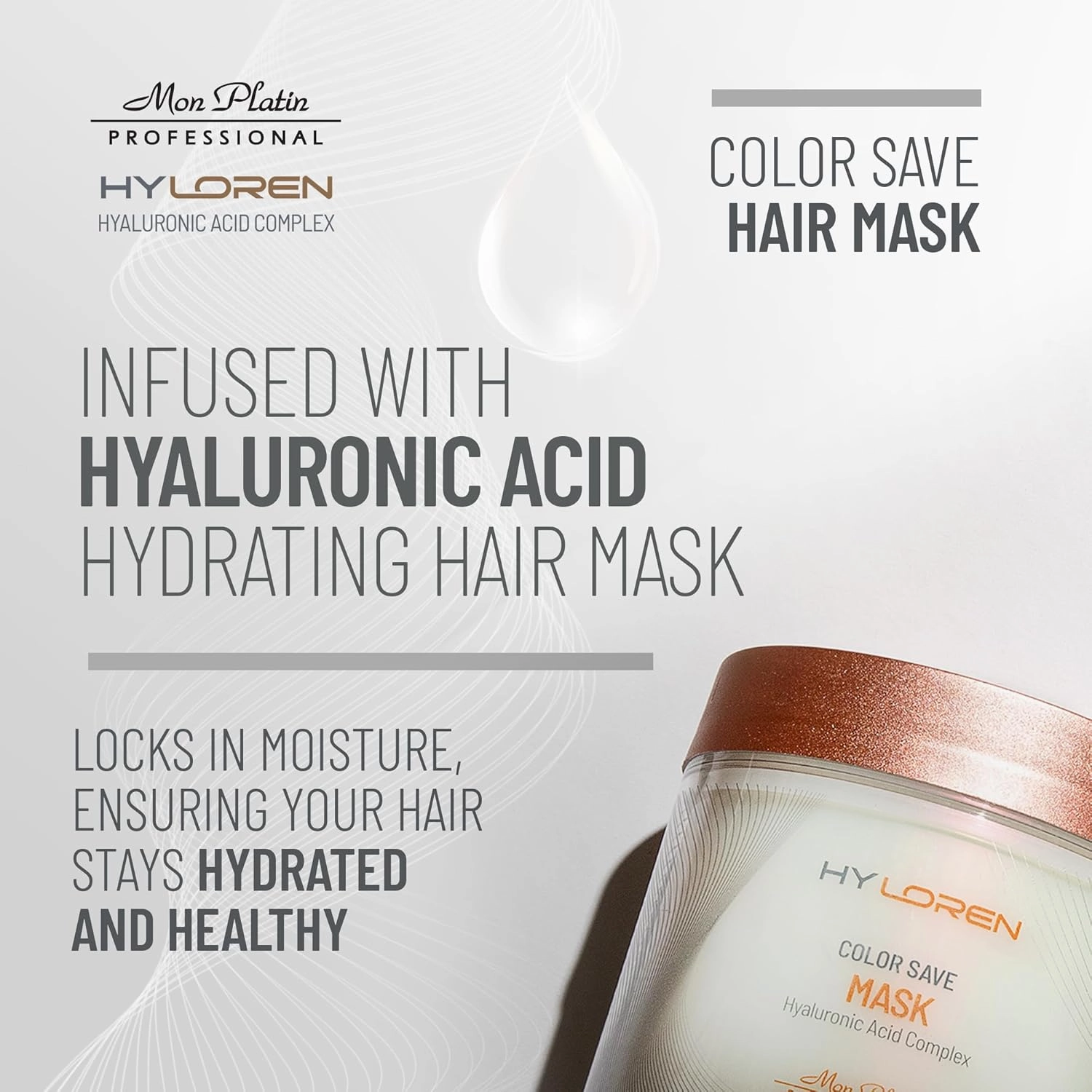 Mon Platin Professional HY LOREN Conditioner, 500ml, Sulfate Free, Unisex