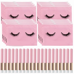 Mondo Medical Lash Shampoo Brush Bulk 30pk Eyelash Cleaning Brush and 30pk Bag Kit, Extensions Makeup Cleansing 60pc Set