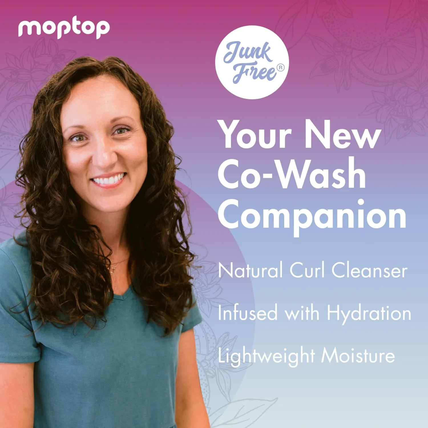 MopTop Cowash Cleansing Conditioner – Curly Hair Conditioner to Restore Moisture, Reduce Frizz & Boost Manageability, Sulfate & Paraben Free Hair Care for All Hair Textures (Citrus Medley, 8oz)