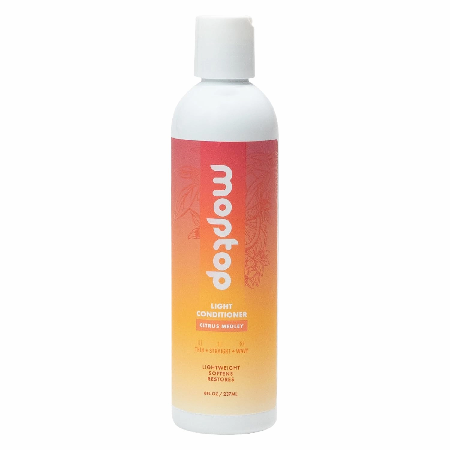 MopTop Light Conditioner – Lightweight Hair Moisturizer to Enhance Moisture & Reduce Frizz, Sulfate & Paraben Free Hair Care for All Hair Types – Thin, Straight, Wavy, Curly (Citrus Medley, 8oz)