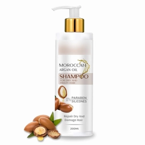 Moroccan Argan Shampoo 200ml, with Moroccan Argan Oil to Nourish Dull, Dry & Frizzy Hair | Helps Control Hair Fall & Promotes Hair Growth