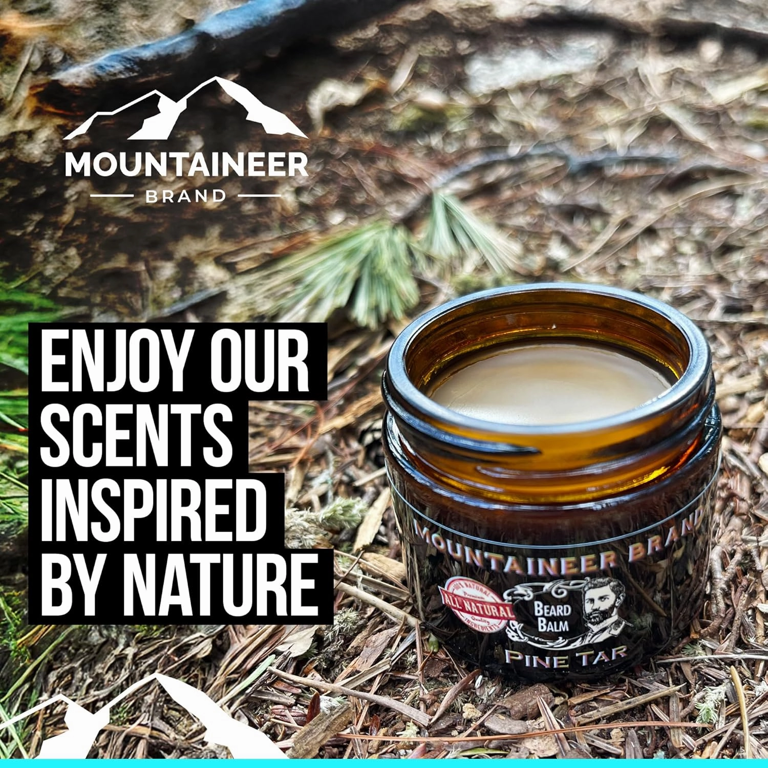 Mountaineer Brand Beard Balm for Men | All Natural Leave-In Conditioner to Moisturize Dry Itchy Skin | Beard Butter Hydrates, Softens and Tames Flyaway Hair | Adds Shine | Mountain Fresh2oz