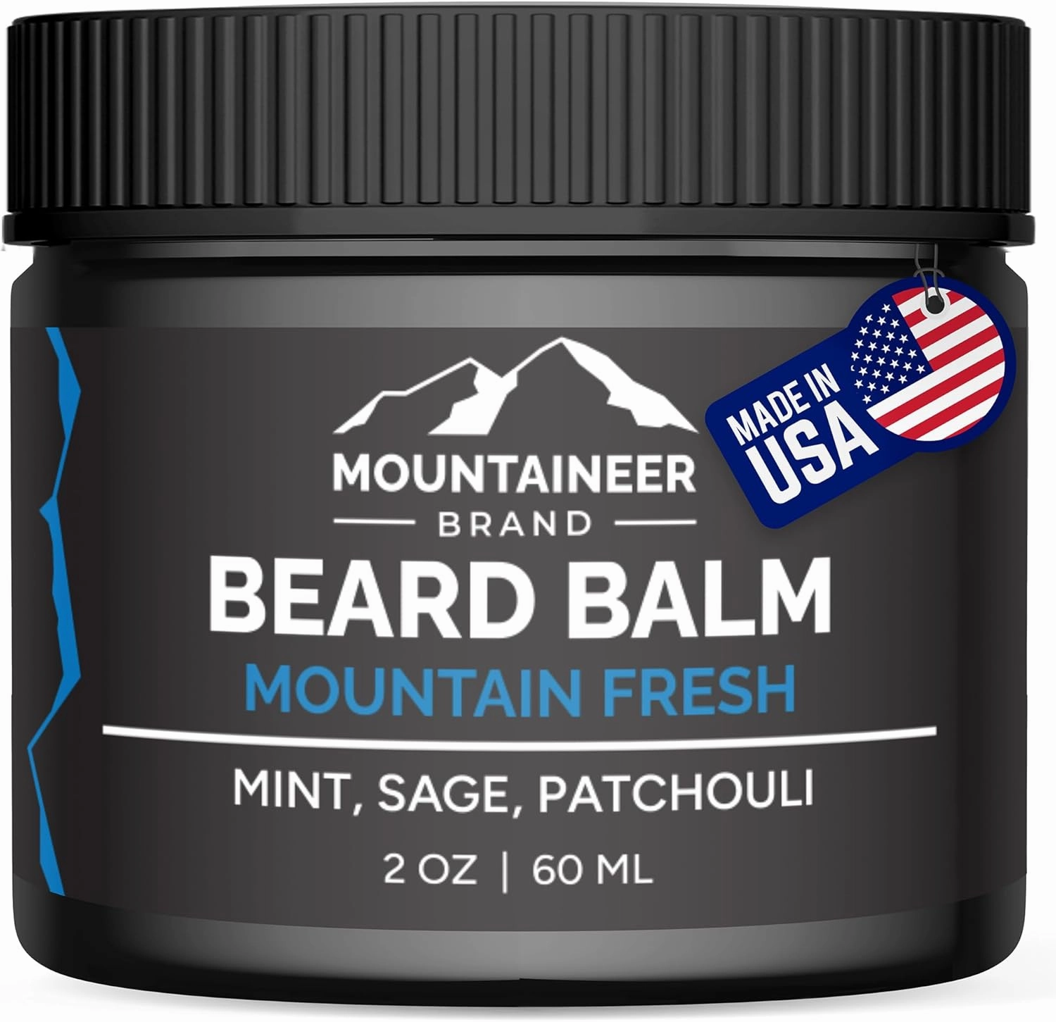 Mountaineer Brand Beard Balm for Men | All Natural Leave-In Conditioner to Moisturize Dry Itchy Skin | Beard Butter Hydrates, Softens and Tames Flyaway Hair | Adds Shine | Mountain Fresh2oz